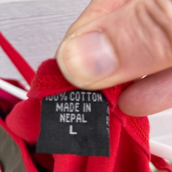 Hippie Kathmandu Patchwork Tank Boho M L Red Pink Blue - Picture 7 of 8